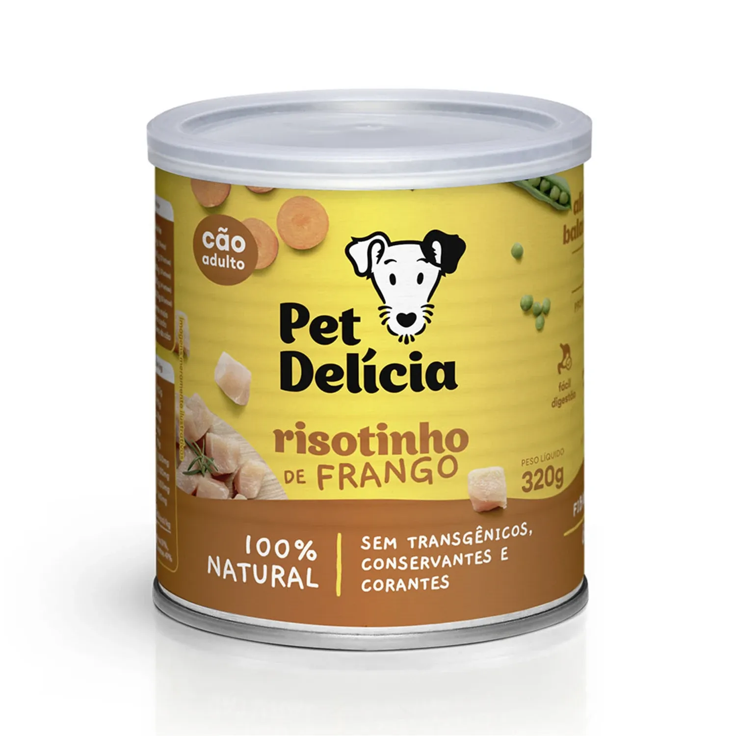 Racao Umida Pet Delicia Caes Risotinho de Frango